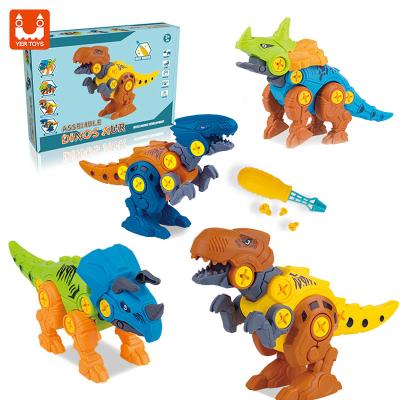 China Intelligence Developing Creative Plastic Educational Toys DIY Disassemble Building Set To Assemble Dinosaur Building Blocks Set for sale