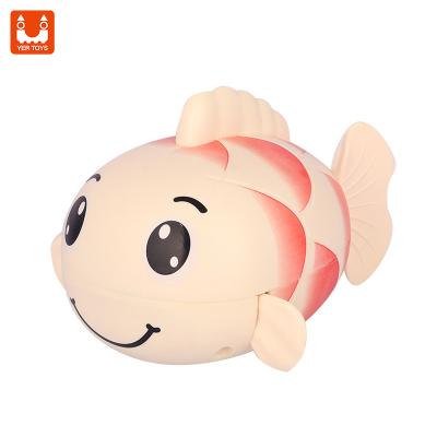 China Non-toxic Eco-friendly Baby Early Educational Game Goldfish ABS Fish Wind Plastic Swimming Toys for sale