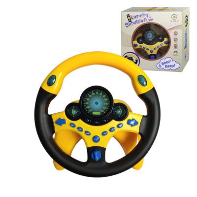 China Electric toys; Music ; Light ; Children's Simulation Steering Wheel Electric Educational Toy Simulated Training Wheel Rotating Toy with Light and Music for sale