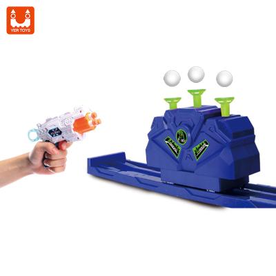 China Amazon Hit Dinosaur Theme Eco-friendly Non-Toxic Movable Objects Toy Gun Floating Ball Shooting Game Safe Christmas Gift for sale