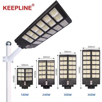 China Pretty Garden Power Outdoor Waterproof IP65 180w 240w 300w 360w All In One Solar Led Street Light for sale