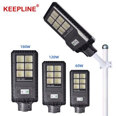 China High Efficiency IP65 Waterproof Outdoor Garden 60w 120w 180w Integrated All In One Solar Led Street Light for sale