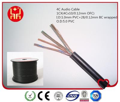 China Audio Cable 4 Core Flexible OFC Speaker Audio Cable / Screen Wrapped Audio Cable for sale