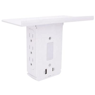 China Residential / Multipurpose Wholesale Outlet Shelf USB C Extension Socket Wall Power Strip With Type-C for sale