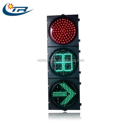 China PC Housing 300mm Full Solar Ball And Arrow Road Traffic Light for sale