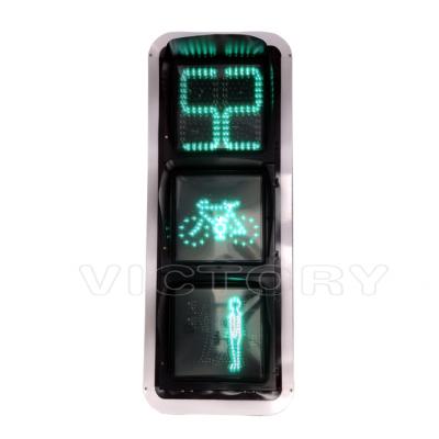 China PC 400mm Square Shape LED Pedestrian Traffic Signal Light for sale