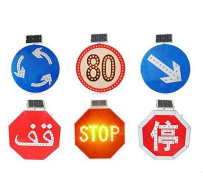 China Al Solar LED Traffic Warning Sign for sale