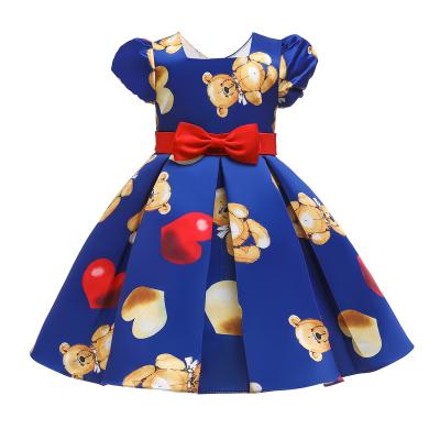 China Washable Children's Clothes Girls Dress Summer Fashion Children Dress Princess Dress Short Sleeve Skirt Girl for sale