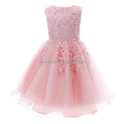 China Summer girl princess dress birthday party wedding dress kids embroidery boutique dress washable skirt for sale