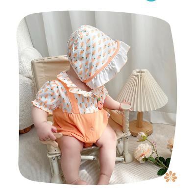 China Breathble Comfortable High Quality Newborn Baby Clothes Summer Shorts Sleeve Baby Romper Baby Organic Cotton Jumpsuit for sale