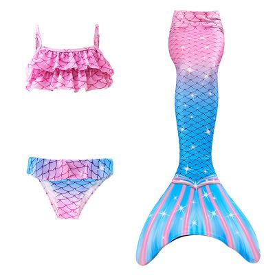 China Breathable Swimming Swimsuit 3PCS/set Kids Mermaid Tail Cosplay Children Monofin Costume Girls Swimwear Mermaid Tail Swimwear for sale