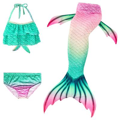 China Hot Summer 3 Pcs Breathable Child Swim Tail For Kids Mermaid Swimming Swimwear for sale