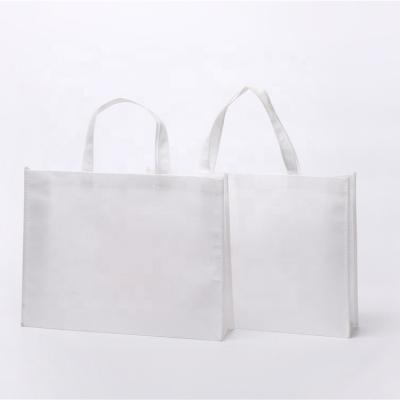 China Sustainable High Quality Reusable Customized On Your Logo Show Merchant Nonwoven Shopping Tote Bag for sale