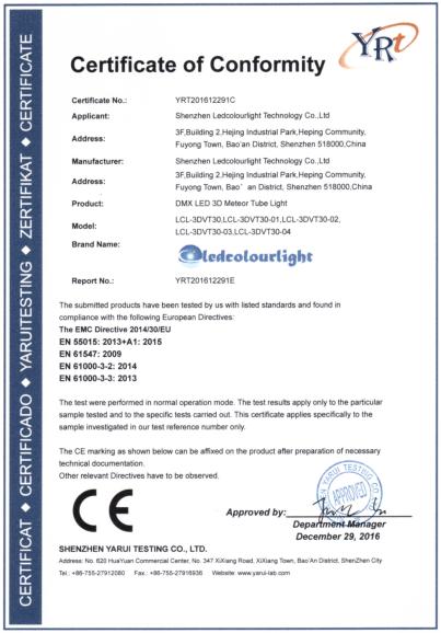 CE - Shenzhen Ledcolourlight Technology Co., Ltd.