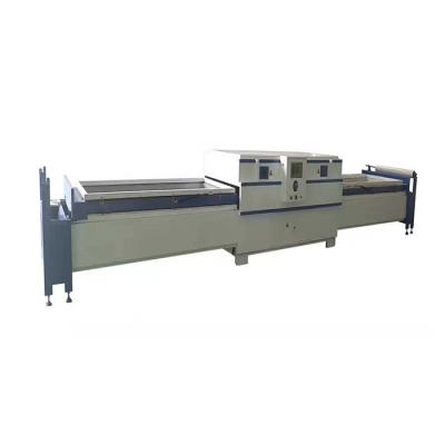 China Hotels Model LM2480D film covered PVC glue full-automatic single wooden door woodworking vacuum compound machine for sale