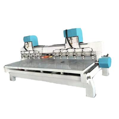 China Water-cooled Two tractor 12 multi head engraving machine CO2 numerical control metal and non-metal laser cutting engraving machine for sale