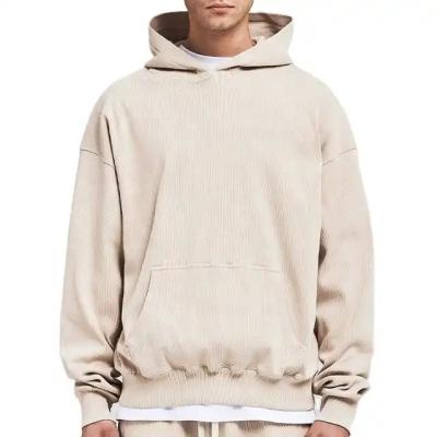 China Anti-wrinkle OEM 100% Cotton Unisex Hoodie Street Trend Thick Cotton Oversized Drop Shoulder Pullover Blank Heavyweight Cotton Men Hoodies for sale