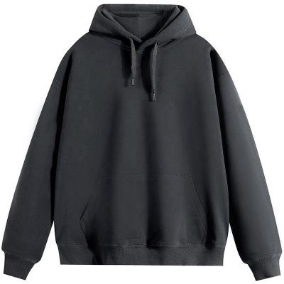 China Anti-wrinkle Wholesale 600gsm 100% Cotton Oversized Pullover Hoodie Pullover High Quality Men Blank Fleece Unisex Pullover Hoodies for sale