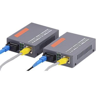 China FTTH Netlink gigabit media converter 10/100/1000 mbps 25KM with RJ45 netlink HTB-GS-03 HTB-GM-03 fiber media converter for sale