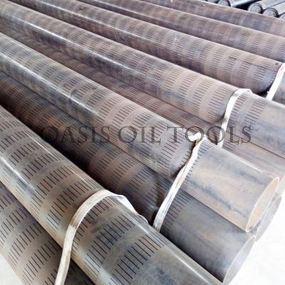 China Pipe Liquid Oil Well Drilling Slotted Liner / Perforated Casing Pipe for sale