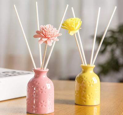 China Sustainable Ceramic Scent Diffuser / Indoor Decoration Smell Eliminator Reed Diffusers for sale