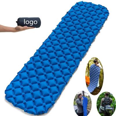 China Popular Comfortable Feel Amazon Style Hotsales Easy Carry Ultralight Inflatable Air Filling Outdoor Leisure Camping Sleeping Pads for sale