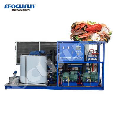 China 2022 Focusun 30 Ton Sea Midium Air Flake Ice Making Machine with Stainless Steel 304 for sale