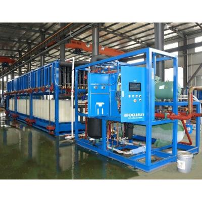 China 105kw zwaar werk direct koelsysteem ijsblokmachine met bitzercompressor Te koop