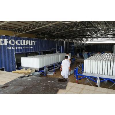 China Waterkoeling Direct koelsysteem Containerische ijstblokmachine 10 ton/dag Te koop