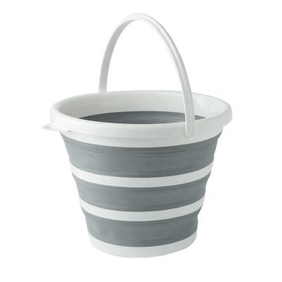 China Sustainable Space Saving 5L Round Bucket With Handle Collapsible Portable Folding Water Bucket for sale