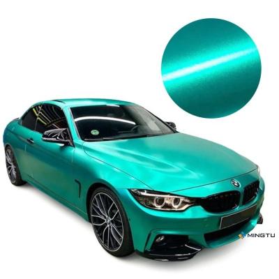 China Mingtu OEM ODM 1.52X18m Roll Emerald Green Car Wrap Vinyl Film Fan Club Design Stijl Te koop