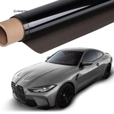 China VLT 15% 1 PLY Zonneschaduw Wrap Solar Window Tint Film voor auto-ruit Glas Mingtu Zwart PET Te koop