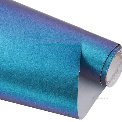 China Mingtu Púrpura Azul Mate Camaleón Adhesivo Decal Film de pegatina para la posición del cuerpo en venta