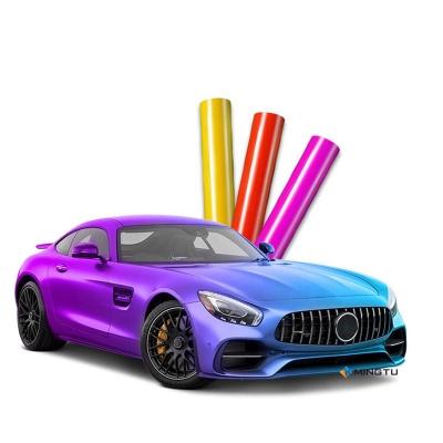 Cina Adesivo rimovibile Mingtu Grigio a viola Vinyl Wrap Gloss Car Wrap Vinyl Roll for Auto DIY Vehicle Film in vendita