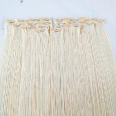 China Factory Double Clip-ins Silky Straight Straight Hair Extension 100% Virgin Factory Raw Wave Hair Clip In Hair Extension for sale