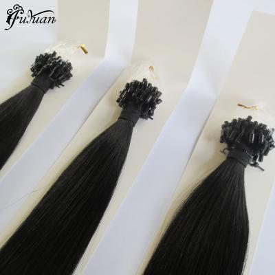 China Silky Straight Factory Full Wave Cuticle Aligned Remy Human Micro Loop Extensions 100% Ring Hair for sale