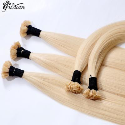 China Virgin Remy Hair Italian Keratin Prebonded Russian Flat Tip Hair Extension Cuticle Aligned Pulled Silky Straight Double Wave Factory for sale