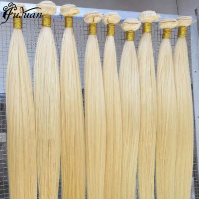 China Silky Straight Wave Blonde Virgin Human Hair Weave Bundles Weft for sale