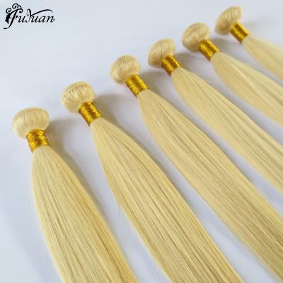 China Cuticle Aligned Blonde Hair 10A 613 Grade Silky Straight Hair Bundles for sale