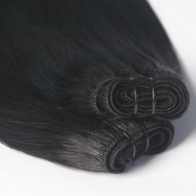 China Silky Straight Pulled Double Wave Cuticle Alinged Hair Weft Extension for sale