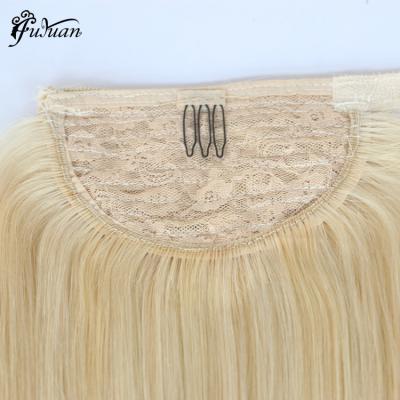 China 100% Silky Straight Real Wave Hair Extensions Remy Straight Clip In Ponytail for sale