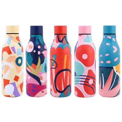 China 500ml 750ml PORTABLE Custom Bike Cycling Water Sports Bottle Factory Wall Stainless Steel Double Cup Insulated Drink Bott for sale