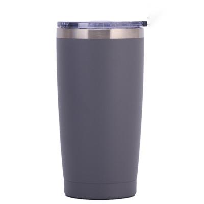 China PORTABLE Wholesale Powder Coated Mugs Tumbler Cups In Bulk Vacuum Insulated 20 Ounce Coffee Travel Car Mugs With Slide Lid for sale