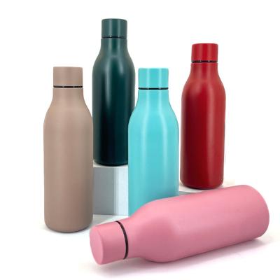 China PORTABLE cola shape sports water bottle volume with custom color glitter water bottles cheap stainless steel sublimation bottle for sale