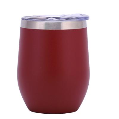 China Hot Selling Eco-Friendly PORTABLE 12oz Stainless Steel Portable Water Bottles With Straw Double Walled Insulated Wine Tumbler Coffee Mug for sale