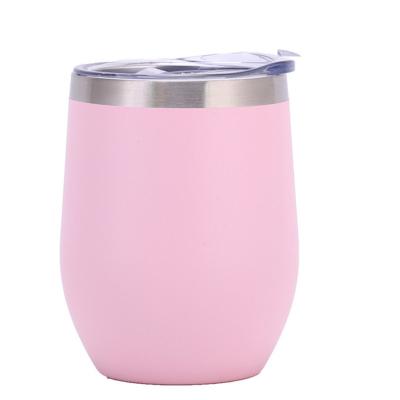 China 2023 Hot Selling PORTABLE 12oz 360ml Egg Cups Coffee Insulated Wine Tumbler Double Wall Stainless Steel Child Water Bottle With Custom Colo for sale