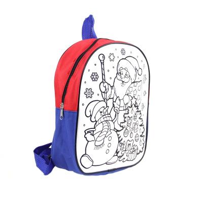 China DIY Painting Kid School Backpack Coloring Coloring Bag for sale