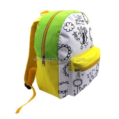 China DIY School Coloring School Bag With Acrylic Paint For Kids for sale