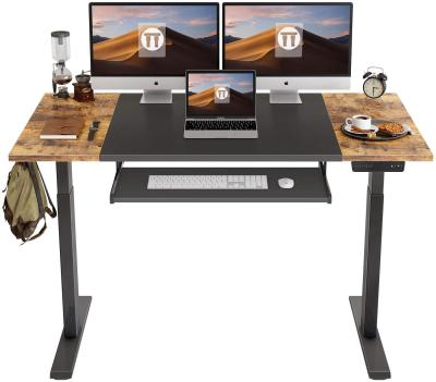 China Motor Height Adjustable Home Office (Height) Adjustable Electric Standing Desk With Keyboard for sale