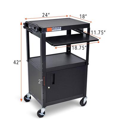 China Modern Wholesale Portable Computer Laptop Cart All In A School AV Cart Classroom for sale